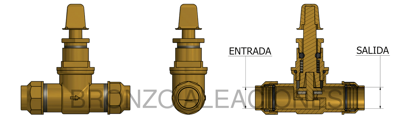 Esquema WITH COMPRESSION COUPLERS ON BOTH SIDES