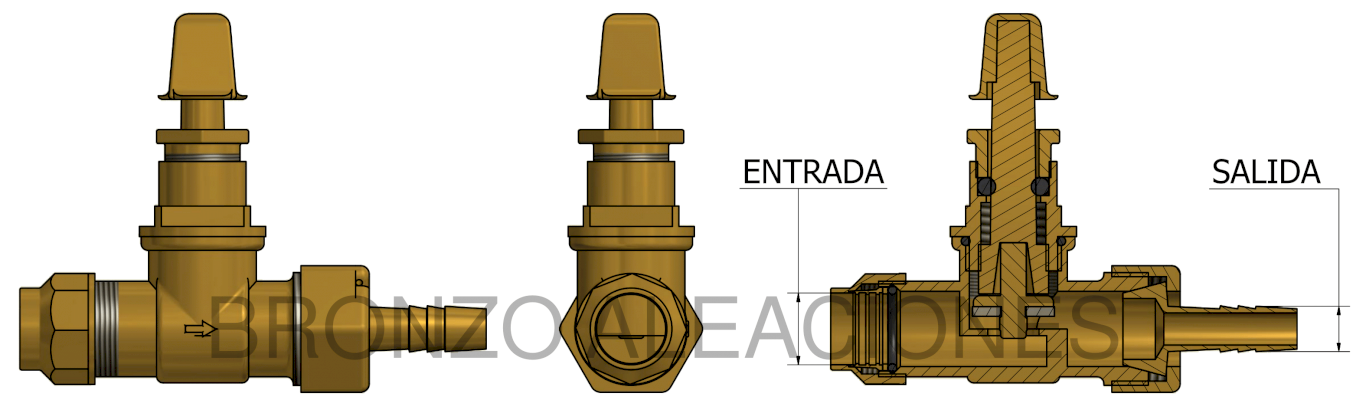 Esquema WITH COMPRESSION COUPLER AND HOSE BARB